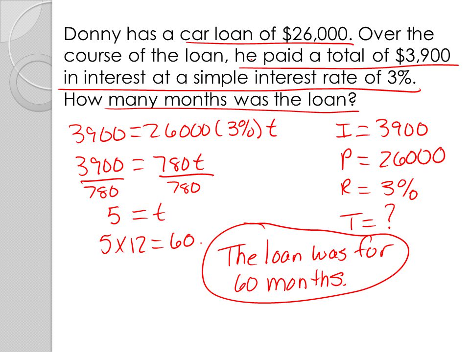 Donny has a car loan of $26,000.