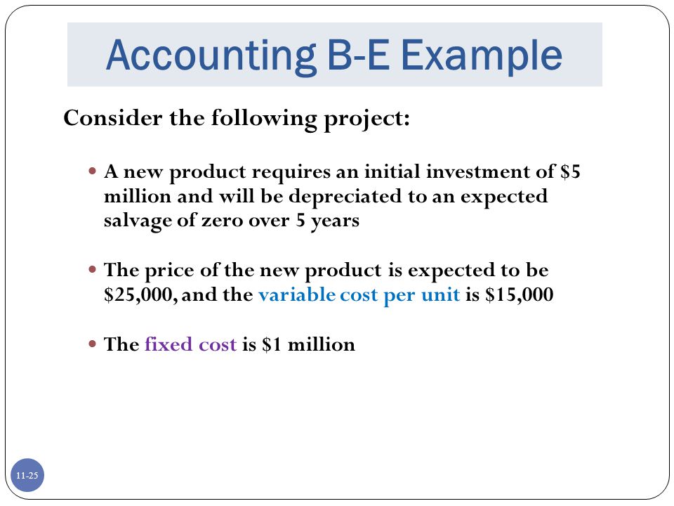 Accounting B-E Example