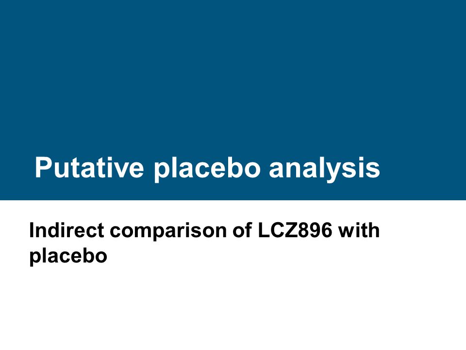 Putative placebo analysis