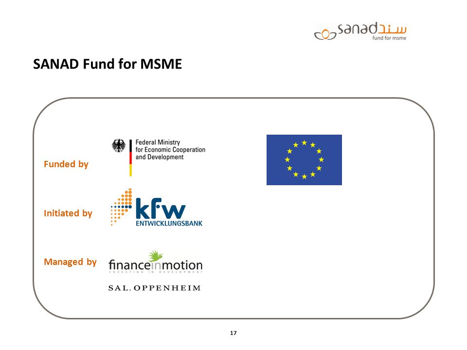 SANAD Fund for MSME Funded by Initiated by Managed by Funded by