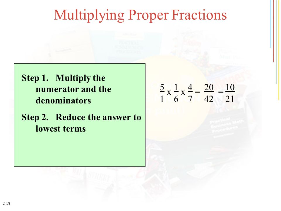 Multiplying Proper Fractions