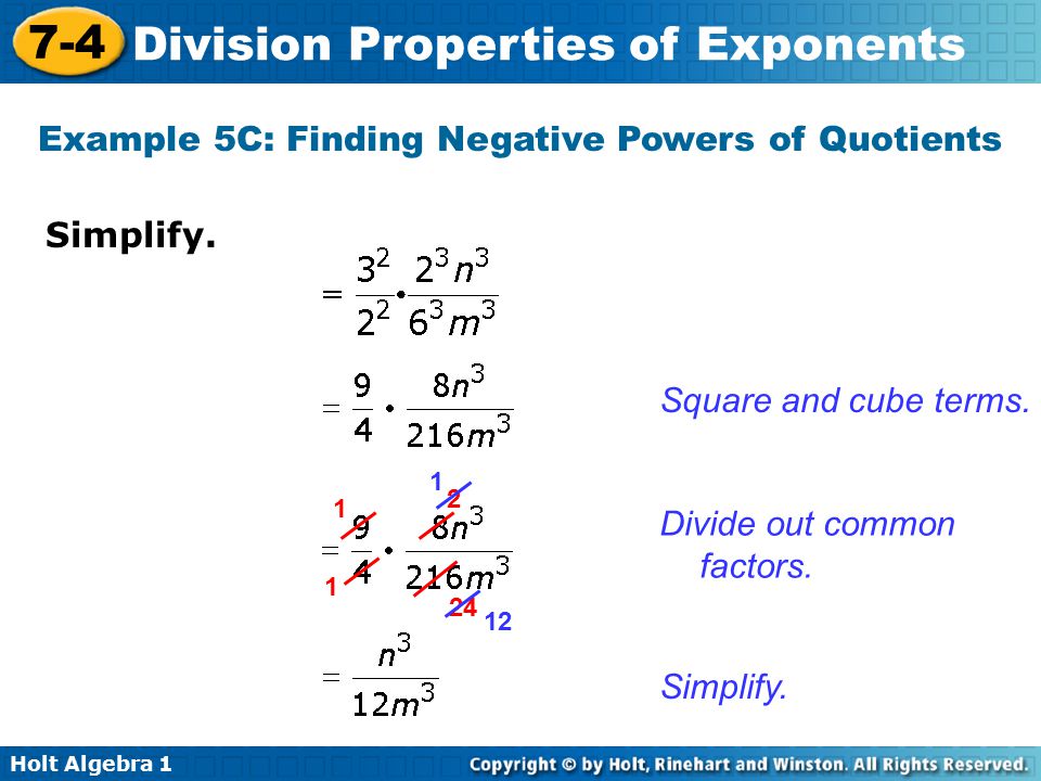 Example 5C: Finding Negative Powers of Quotients