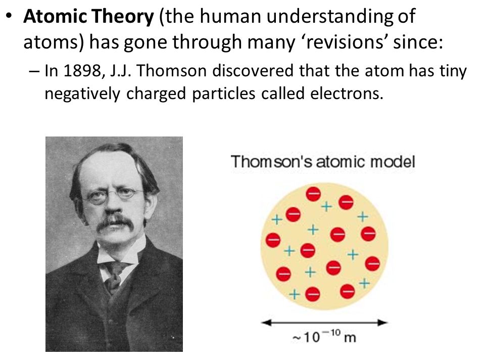 Atomic Theory (the human understanding of atoms) has gone through many ‘revisions’ since:
