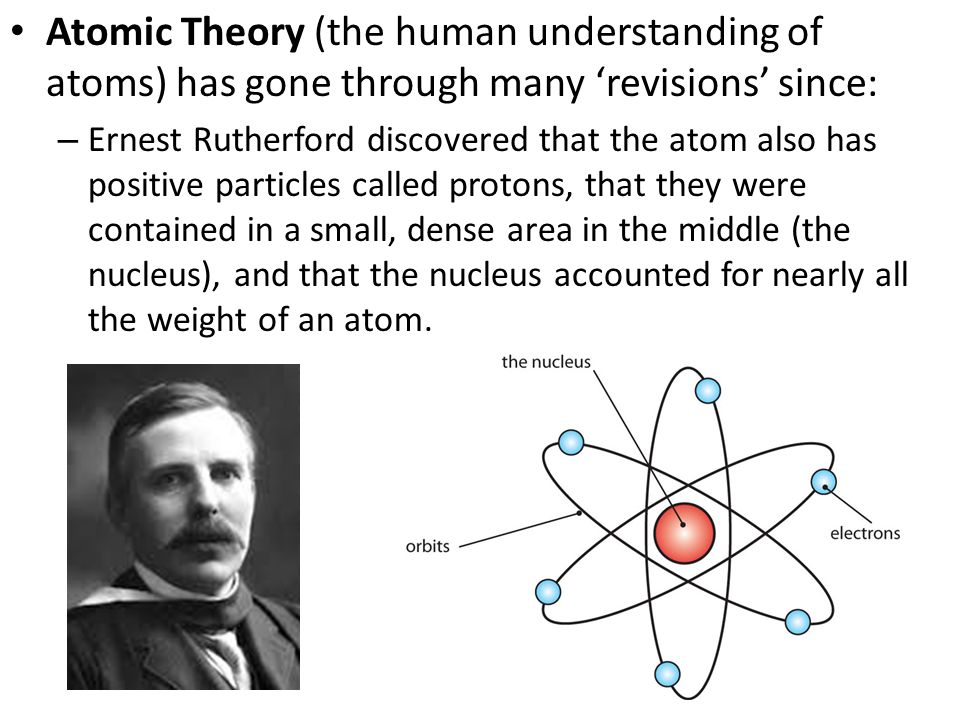 Atomic Theory (the human understanding of atoms) has gone through many ‘revisions’ since: