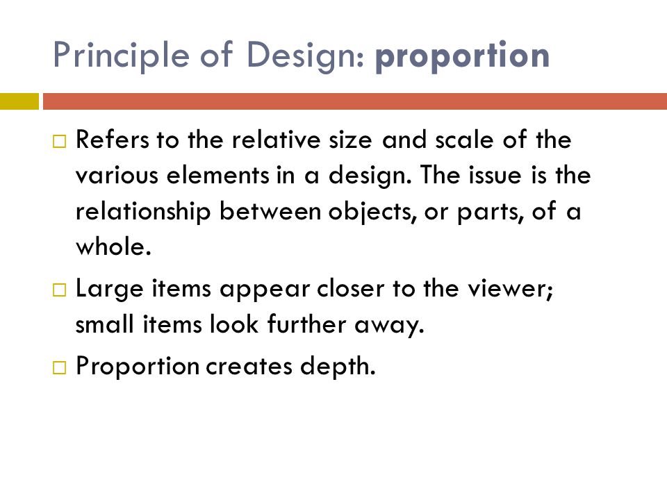 Principle of Design: proportion