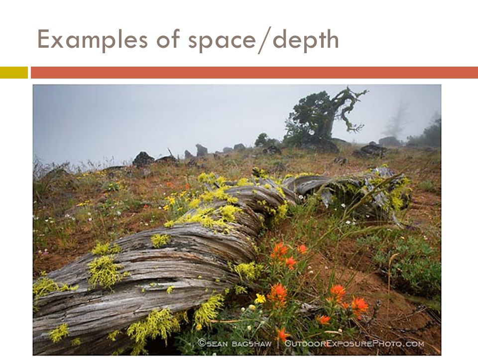 Examples of space/depth