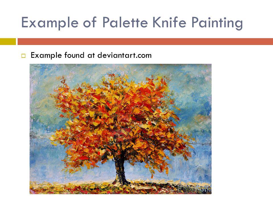 Example of Palette Knife Painting