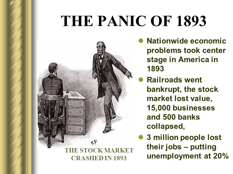 THE STOCK MARKET CRASHED IN 1893