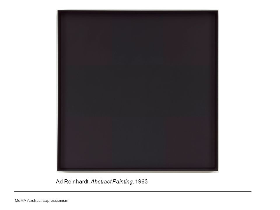 Ad Reinhardt. Abstract Painting. 1963