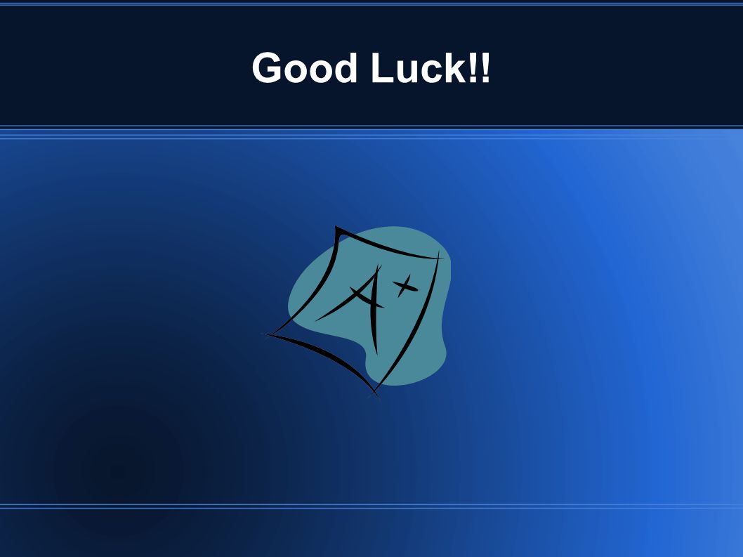 Good Luck!!