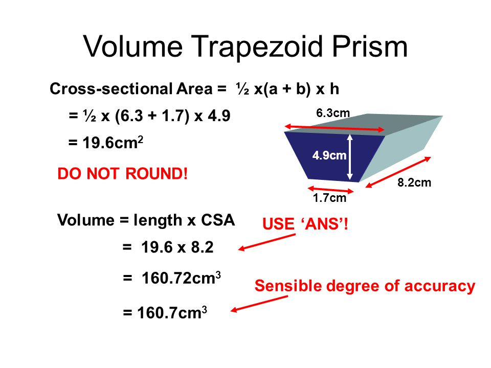 Volume Trapezoid Prism
