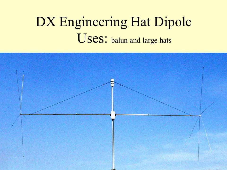 DX Engineering Hat Dipole Uses: balun and large hats