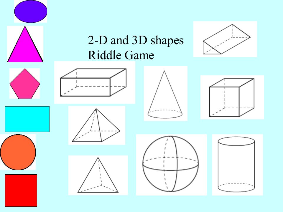 2-D and 3D shapes Riddle Game