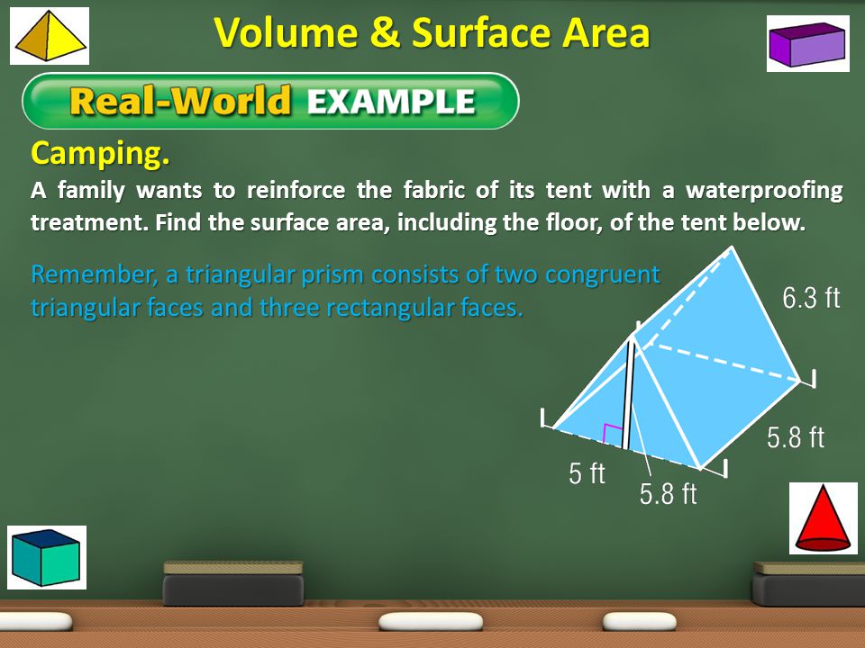 Volume & Surface Area Camping.