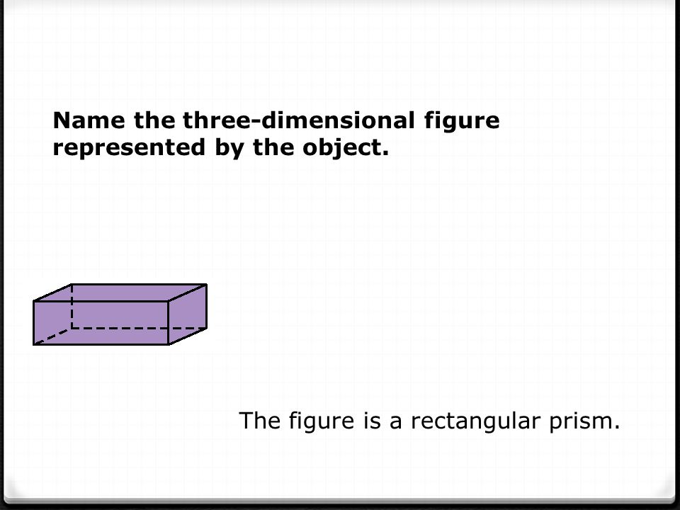Name the three-dimensional figure represented by the object.