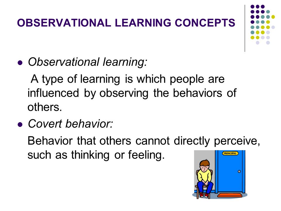 OBSERVATIONAL LEARNING CONCEPTS