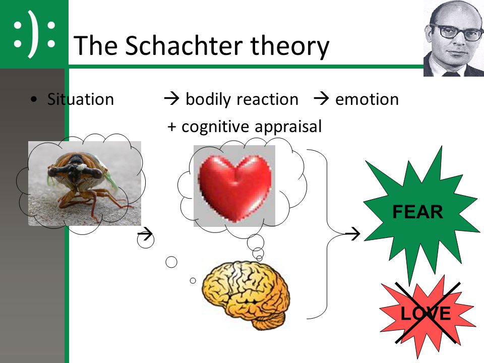 The Schachter theory Situation  bodily reaction  emotion