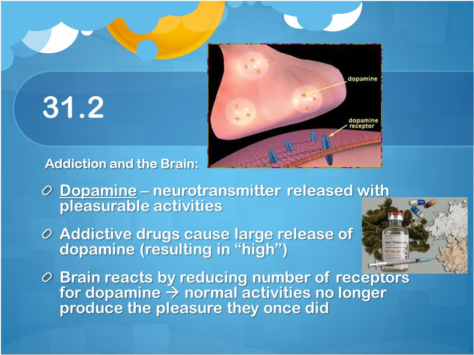 31.2 Dopamine – neurotransmitter released with pleasurable activities