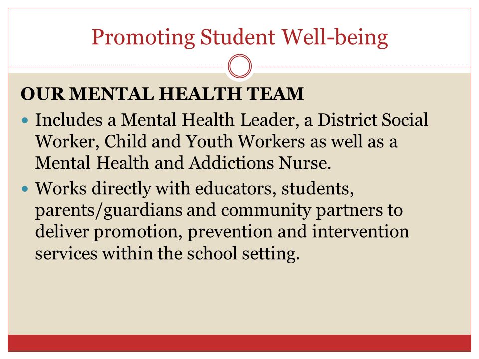 Promoting Student Well-being