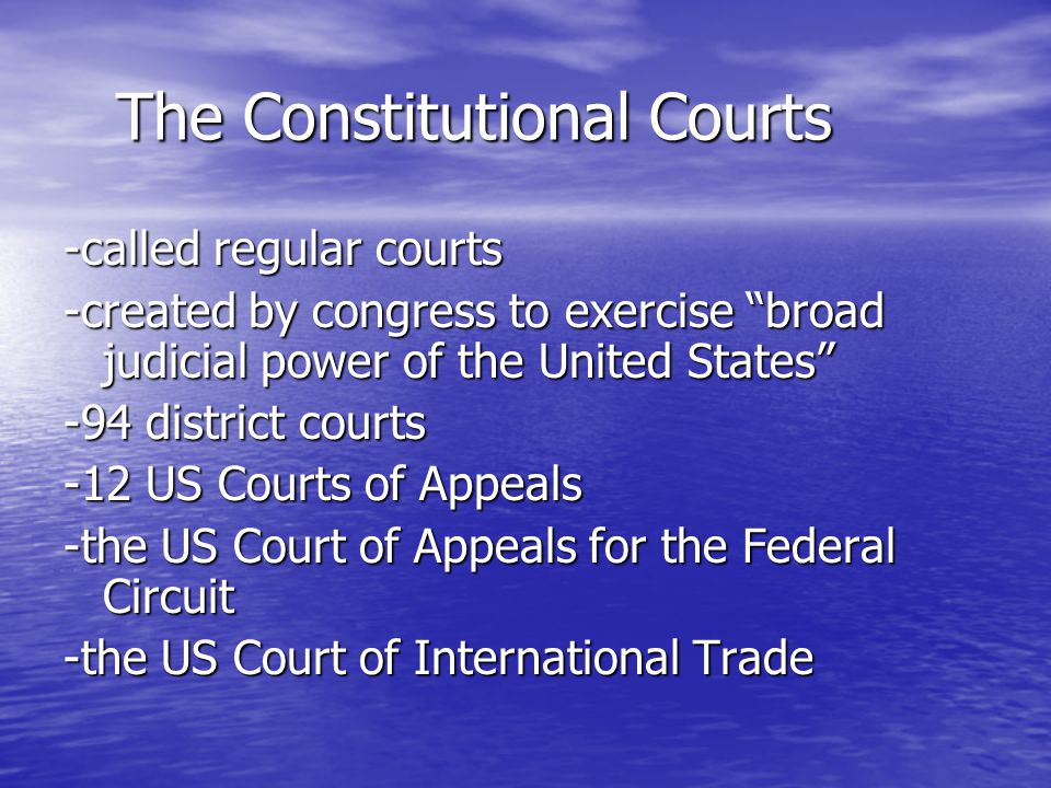 The Constitutional Courts