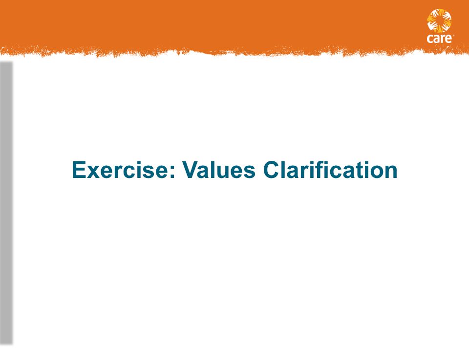 Exercise: Values Clarification