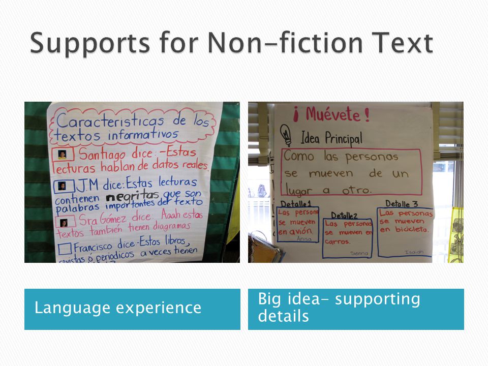 Supports for Non-fiction Text
