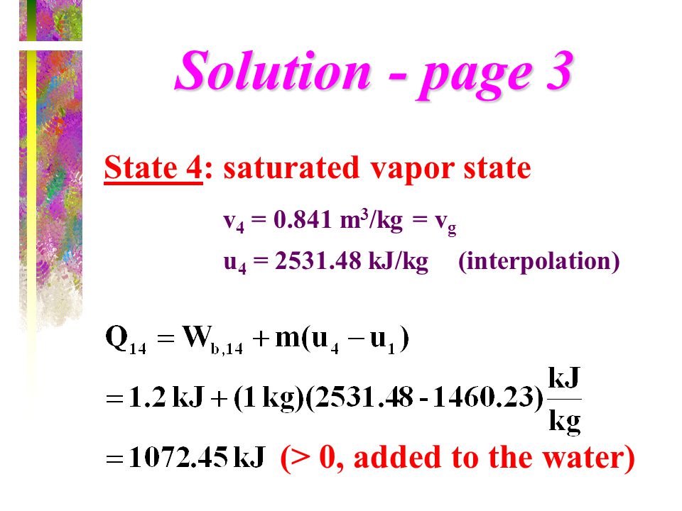 Solution - page 3 State 4: saturated vapor state