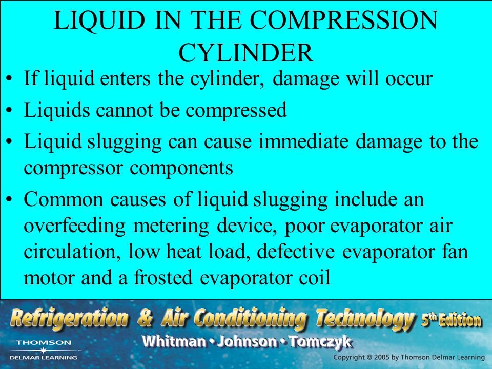 LIQUID IN THE COMPRESSION CYLINDER