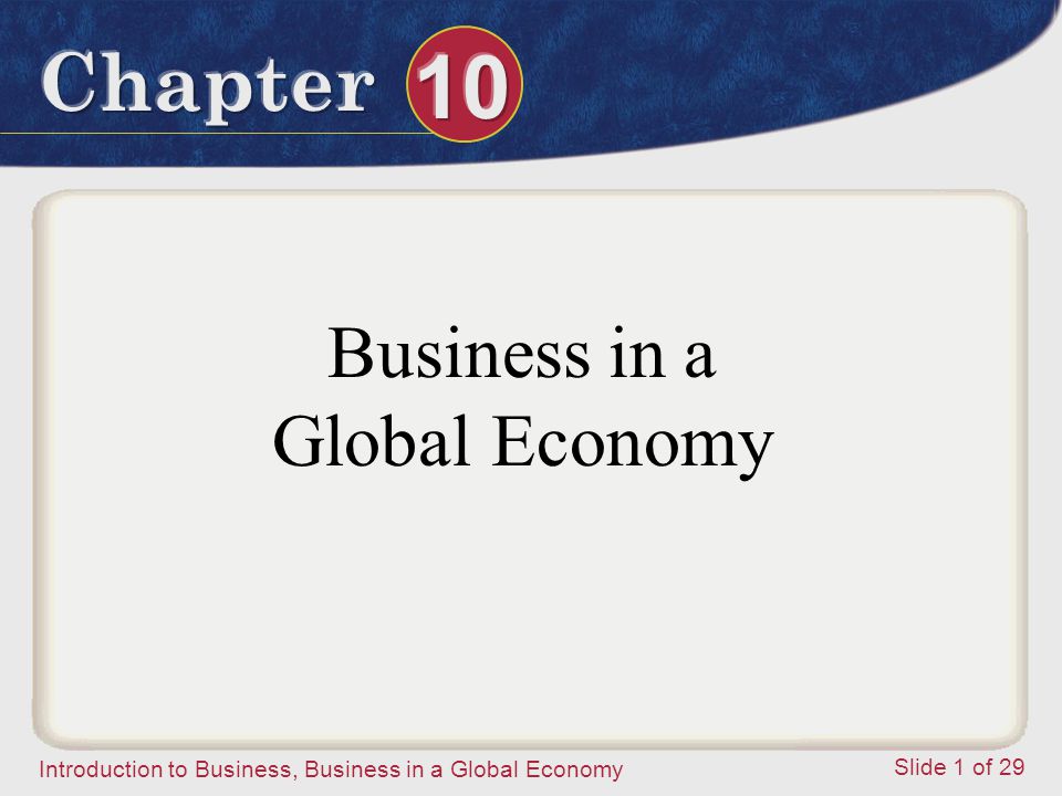 Business in a Global Economy
