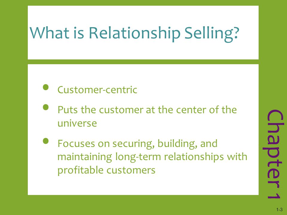 What is Relationship Selling
