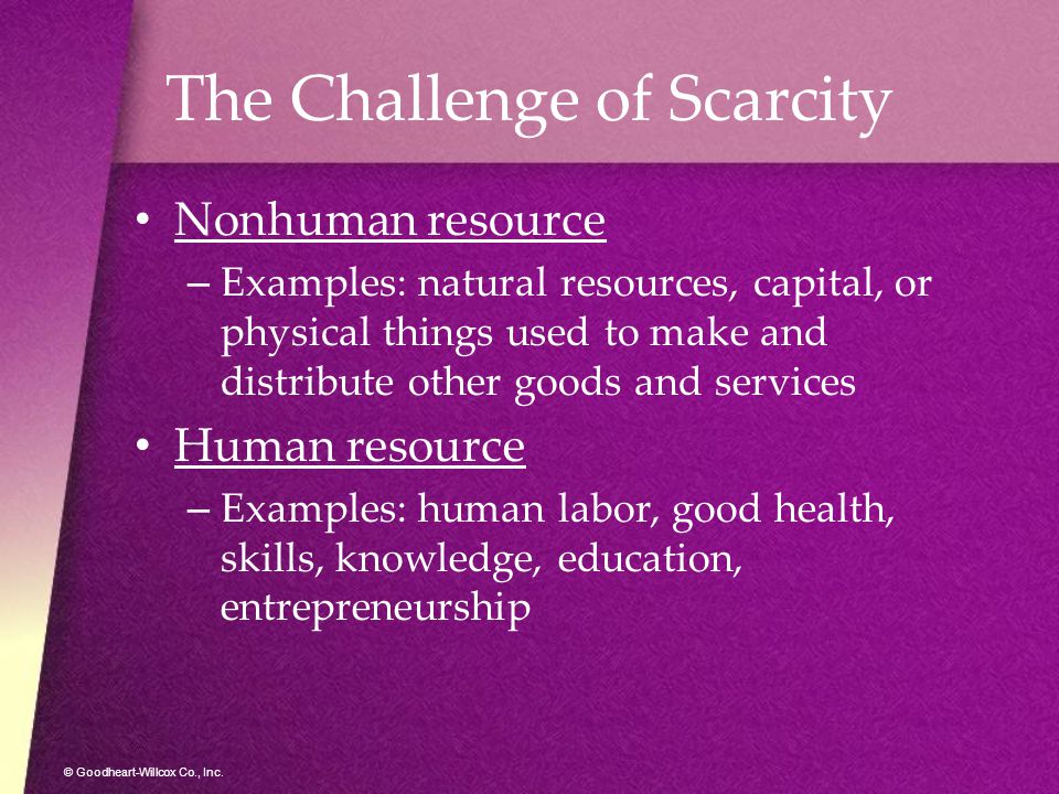 The Challenge of Scarcity