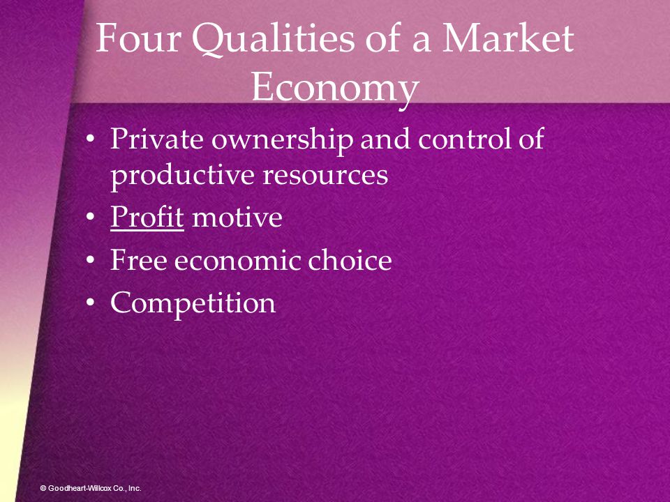 Four Qualities of a Market Economy