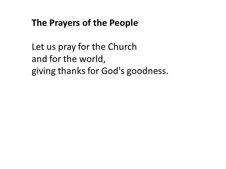 The Prayers of the People