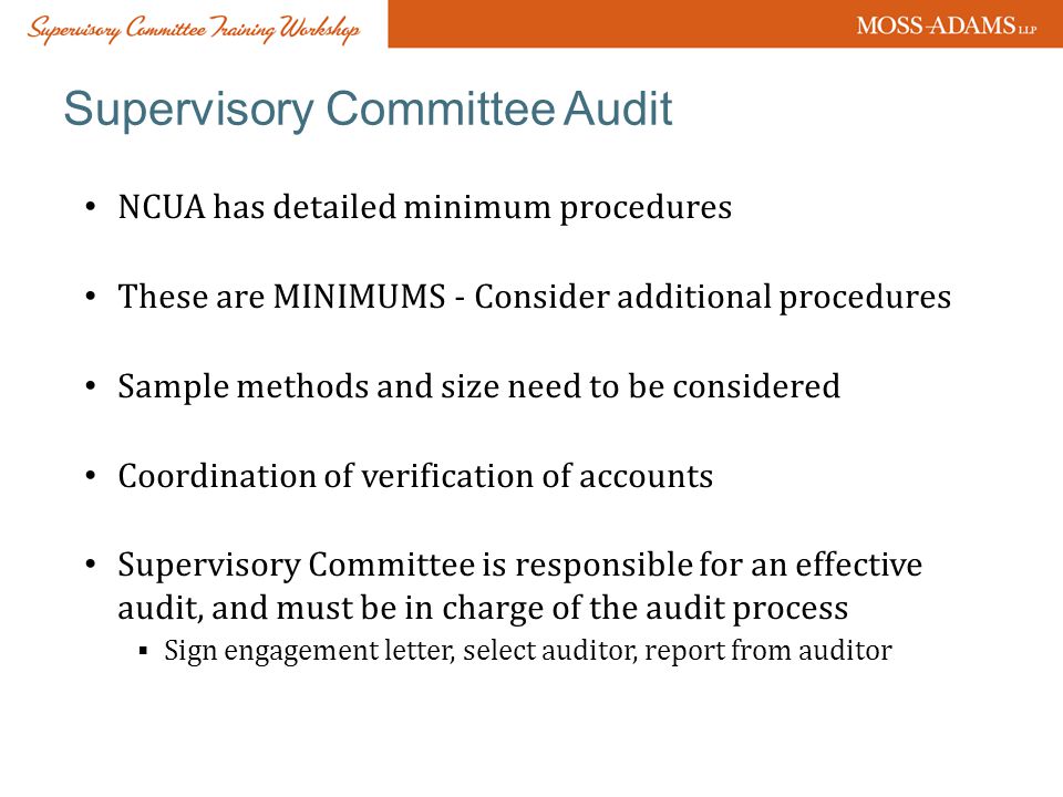 Supervisory Committee Audit