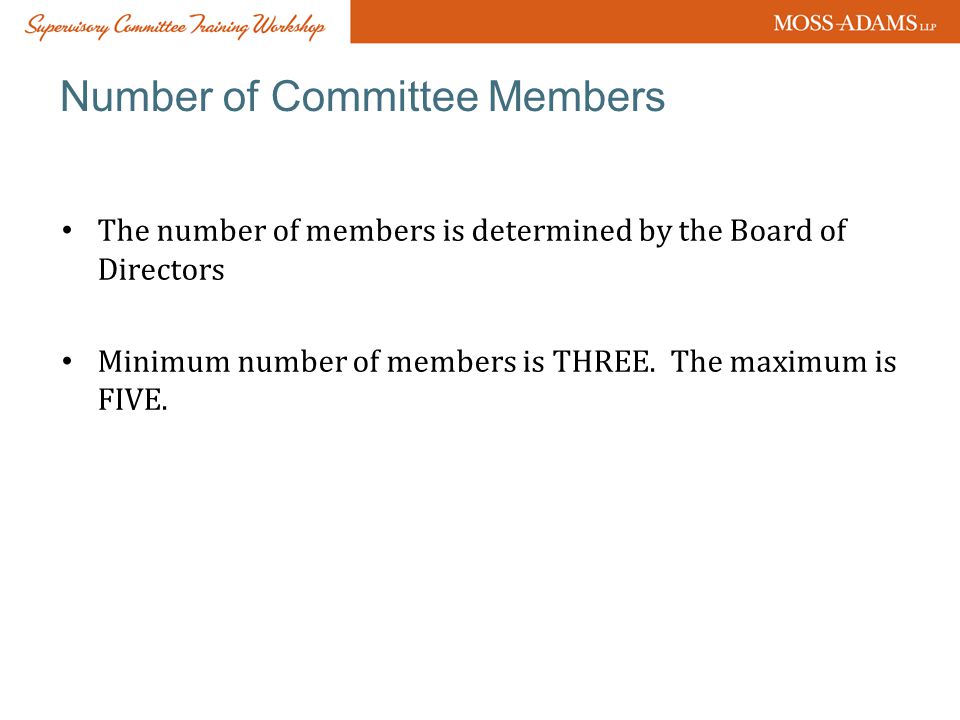 Number of Committee Members