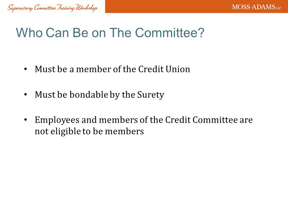 Who Can Be on The Committee