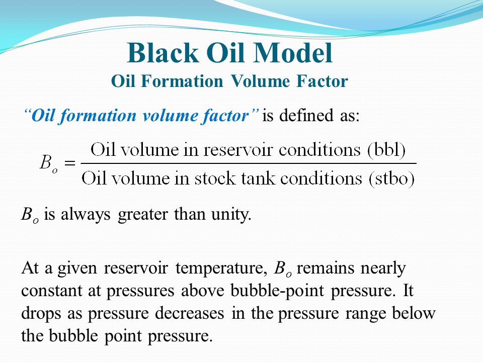 Model oil