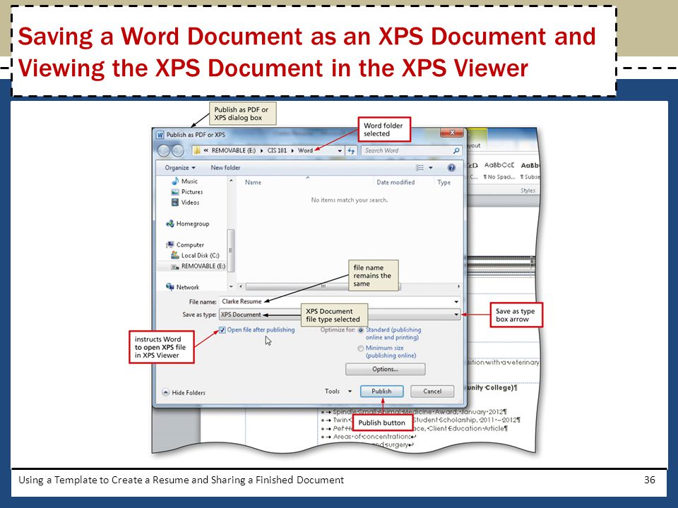 Saving a Word Document as an XPS Document and Viewing the XPS Document in the XPS Viewer