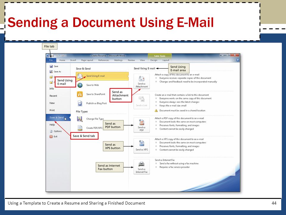 Sending a Document Using