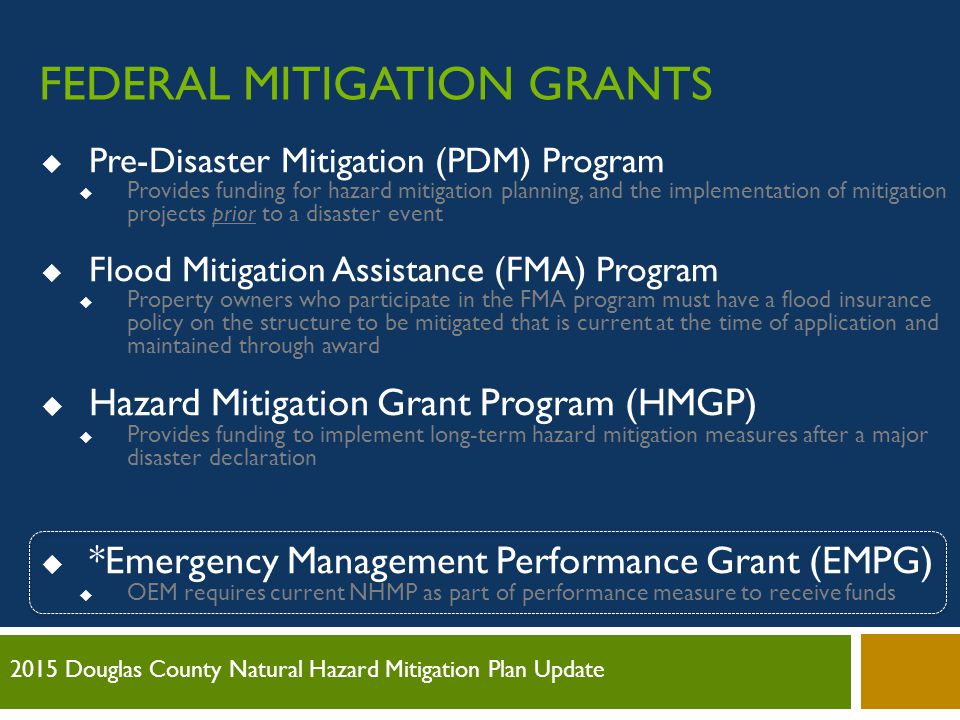 Federal Mitigation grants