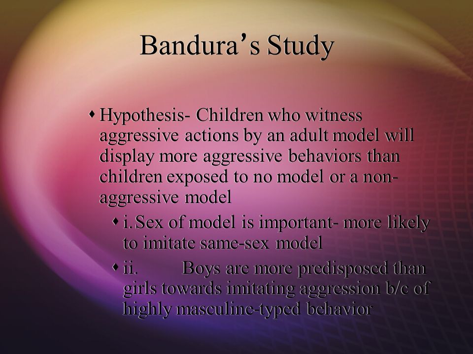 Bandura’s Study
