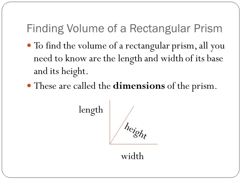 Finding Volume of a Rectangular Prism