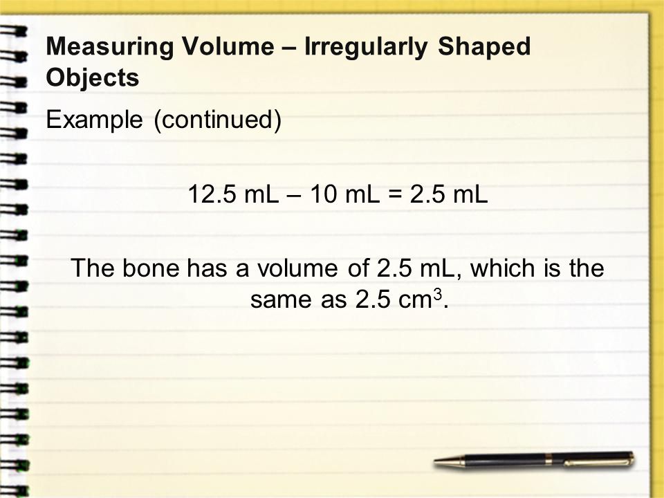 Measuring Volume – Irregularly Shaped Objects