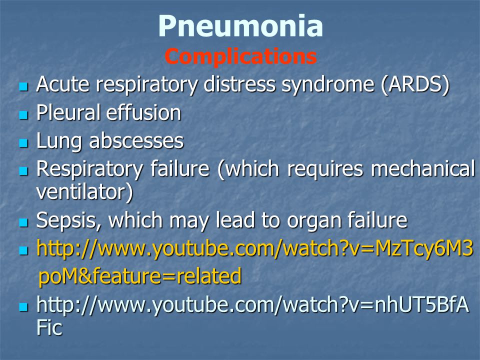 Pneumonia Complications