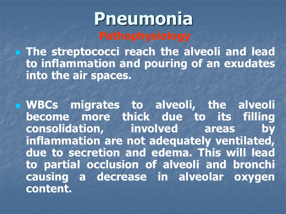 Pneumonia Pathophysiology