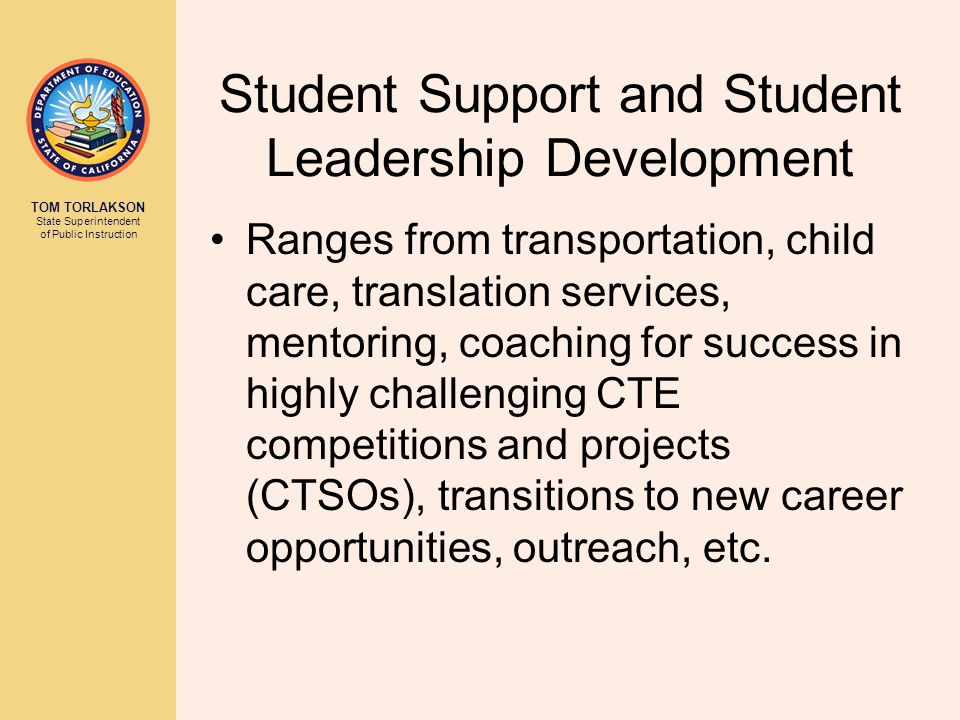 Student Support and Student Leadership Development