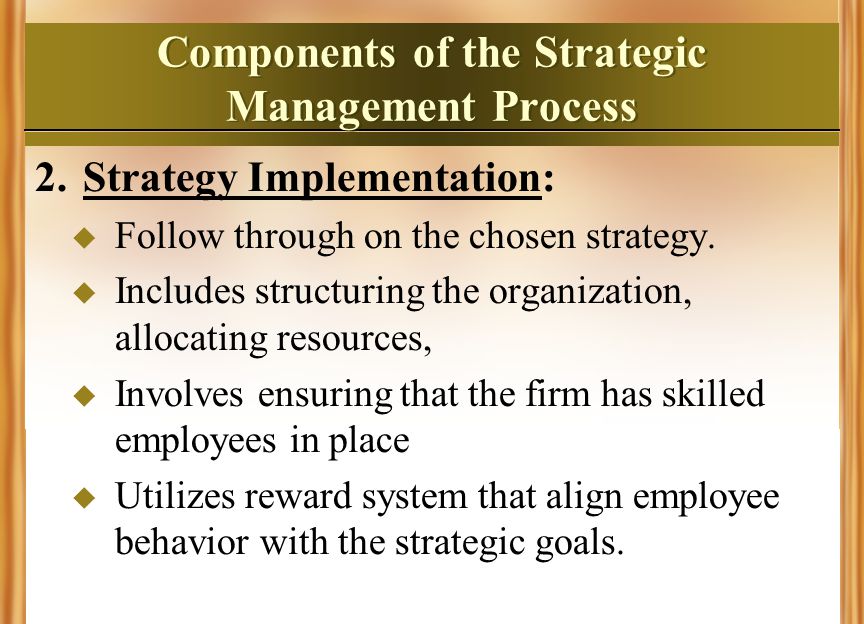 Components of the Strategic Management Process