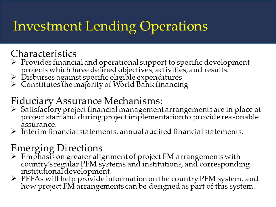 Investment Lending Operations