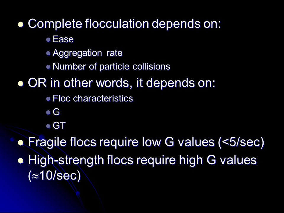 Complete flocculation depends on: