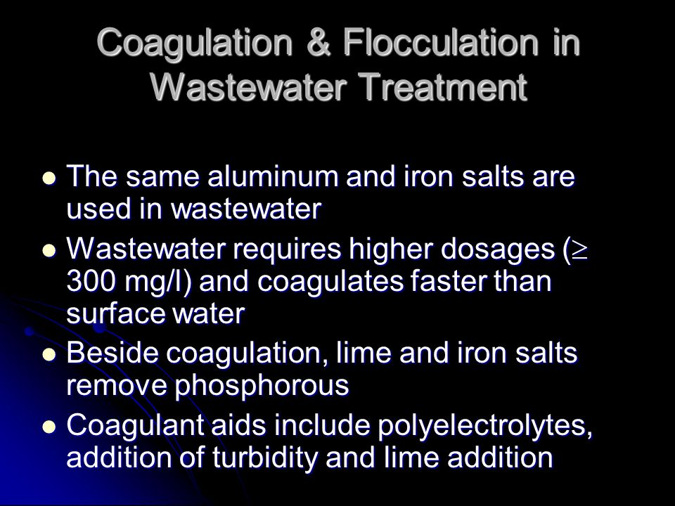 Coagulation & Flocculation in Wastewater Treatment
